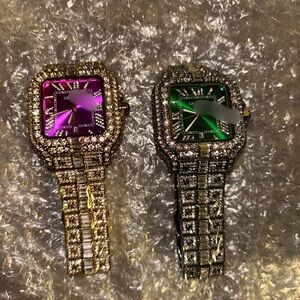 Luxury Silver and Gold Watches with Crystal Accents